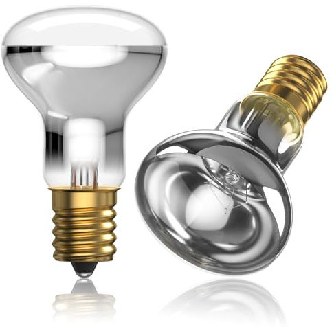 Bonlux E14 R39 42W Lavalampe Glühbirne AC 230V Lava Lampe Warmweiß 2700-2800K Reflektorlampe Dimmbar, E14 Schraube SES Sockel für Lavalampen, 42 Watt R39 Lava Birne (2-Stück)