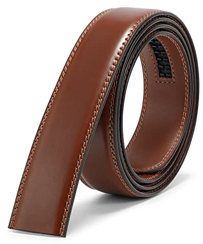 WERFORU Ceinture Homme Sans Boucle, Ceinture à Cliquet pour Homme, Largeur 3,5 cm, Convient aux Boucles de 6 cm de Largeur