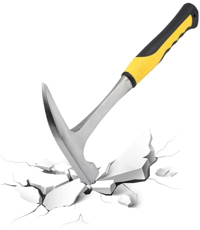 ZHYUAN Marteau à briques, Marteaugéologique, Tête de marteaugéologique, Marteaude maçon forgé, Marteaugéologique à double tête, outils géologiques, fournitures minières outils d'exploration