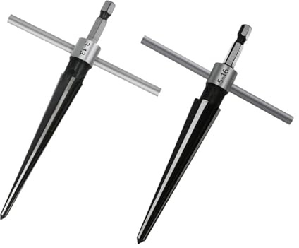 2PCS Hexagonal Handle Taper Reamer Metal Chamf Deburring Enlarge Pin Hole for Guitar Woodworker Luthier Tool
