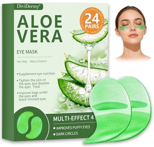 24 Paia Patch Occhi, Contorno Idratante Patch, Maschera Occhi Eye Mask, Donne e Uomini, Cura Degli Eyes, Maschera Eyes Idrata, Nutrizione Della Pelle Circostante, Verde