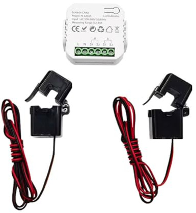 Qusedwey Interruptor de Energía Inteligente Tuya ZigBee, Medidor de Corriente y Voltaje de Potencia, Aplicación de Consulta de Consumo de Estadísticas de Energía en Tiempo Real 2CT