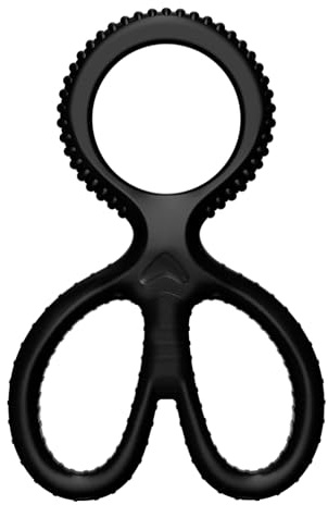 FOPS Penisring & Hodenring Silikon Schwarz N60 – Verstellbarer Cockring mit Doppelring für stärkere Erektion & intensivere Orgasmen N60