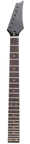 Hamwesh Mástil de Guitarra Eléctrica, Diapasón de Palisandro de Madera de Arce con Incrustaciones de Puntos Naranjas, Longitud de Cuerda de 25,5 Pulgadas, con Orificios para Clavijas de