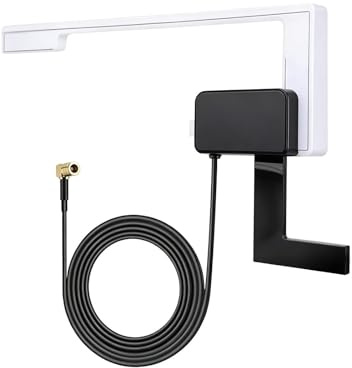 Cloxtralon Antenna DAB per auto, DAB+, con cavo da 3 metri, antenna a disco per autoradio, compatibile con Blaupunkt, multiuso per auto