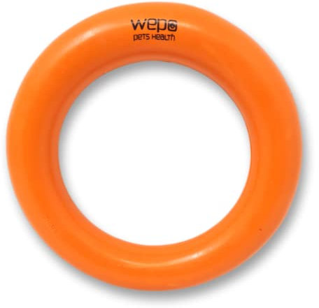WEPO Beißring Hund Ø 15cm Orange - Kauspielzeug Welpen - Dog Activity - Hundespielzeug große Hunde & kleine Hunde - Zum Apportieren, Werfen & Toben