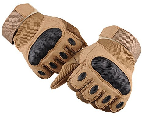 SUNRIS Tactique extérieure Plein Doigt Gants Sport Militaire Hommes Armure Gants de Protection pour l'équitation randonnée d'escalade Formation