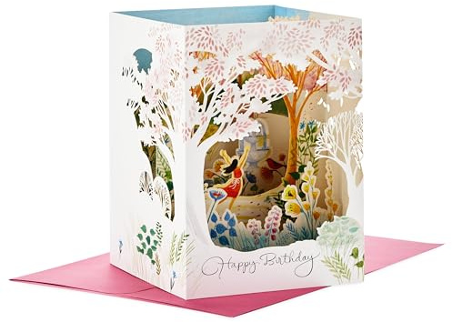 Hallmark Paper Wonder visningsbart pop up födelsedagskort för kvinnor (vacker dag)