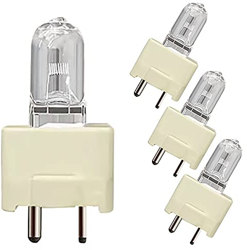 GY9.5 Quartz Lamp 100W Halogen Light Bulb JCD GY9.5 Bi-Pin Base for Kitchen Hood Landscape Lights Puck Lights Surgery Shadowless Bulb Microscope Endoscope 3000K Warm White 12V Clear Cover Pack of 4
