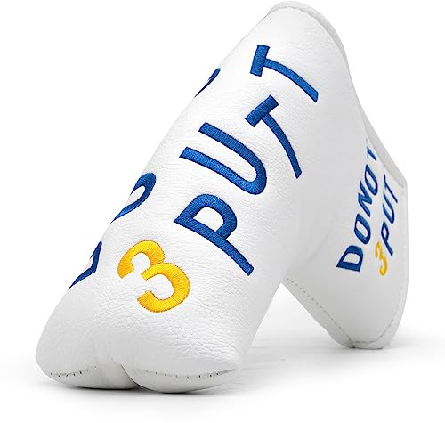 Golfklubbans huvudskydd rolig klubbputterskydd med starka magnetiska huvudbonader passar de flesta Putters Scotty Cameron, Taylormade, Odyssey, Titleist, Callaway Mallet putter huvudbonad (för blad