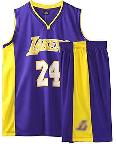 Qkydky Completo Pallacanestro Bambino, 2 Pezzi Completo Pallacanestro Ragazzo, Magliette e Pantaloncini da Pallacanestro, Canotta Basket Bambino e Pantaloncin, Completino Basket(Viola,XXL,11-14 Anni)