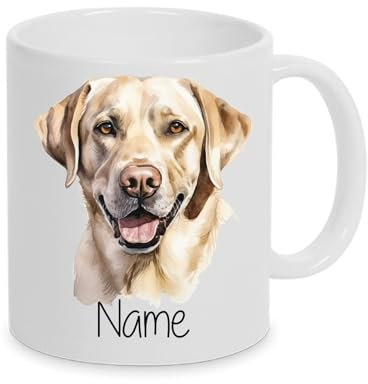 Labrador -Personalisierte Tasse Hund mit Namen -6 Varianten, Artikelform: #2