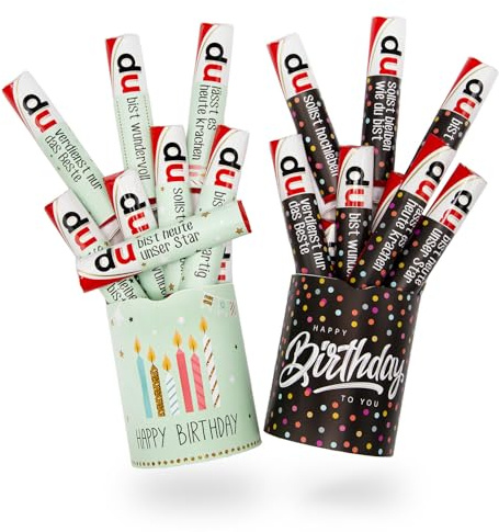younikat Aufkleber-Set Geburtstag Schwarz Mint für Duplo - dv1366 | Geschenk Geburtstag Feier Party, blanko Aufkleber, selbstklebend, ohne Schokolade