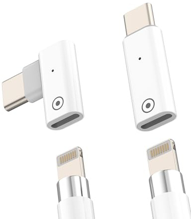Kefiany Adapter Lightning auf USB C Stecker (2 Pack) für Apple Pencil 1. Generation