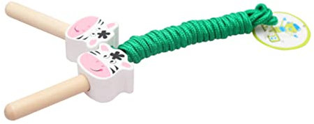 BELLIFFY Cartoon Springseil Mit Holzgriffen Einstellbare Farbenfrohes Tierdesign Für Fitness Geeignet Für Sport Und Gewichtsreduktion Langlebig Und Ergonomisch