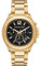 Michael Kors Sage Watch for Men, 44mm Quartz Chronograph Movement with Stainless Steel Strap, Goldish Tone, 44 mm