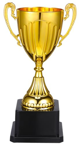 Garneck TrophéE Doré Miniature avec Socle Noir - Plastique 19Cm pour CéLéBrations RéCompenses Et DéCorations
