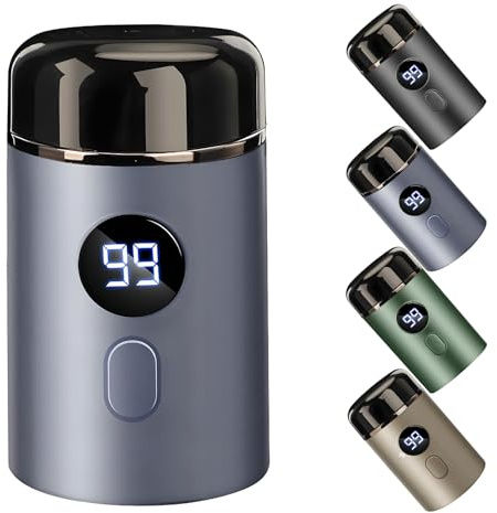 SaveEdge Technology, IPX7 Impermeabile per Viso Corpo e Parti Intime, Rasoio Elettrico Uomo Mini Portatile, Wet & Dry USB Ricaricabile, Tecnologia Anti-Taglio, 60 Minuti Autonomia (Blu)