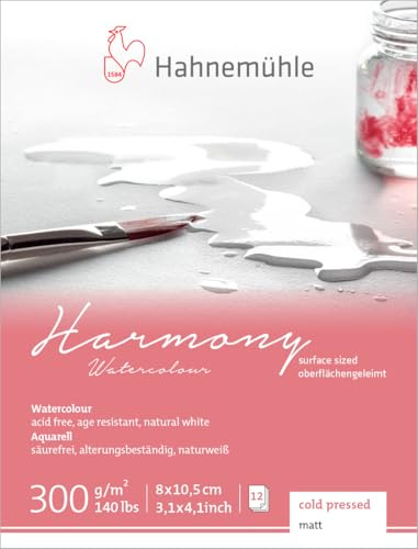 Watercolour, Harmony Block, 8 x 10,5 cm, 300g/m², 12 Blatt