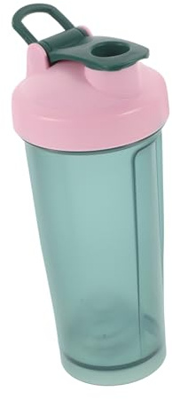 ROMISBABA Botella Mezcladora De Proteínas para Fitness Verde, Vaso Mezclador Pre-Entrenamiento De Plástico Ligero, Taza Deportiva Portátil para Gimnasio y Viajes