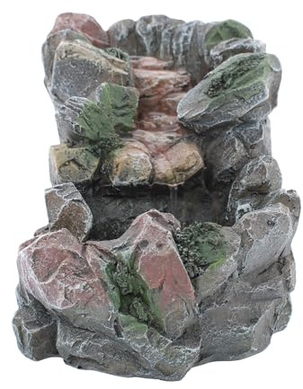 Moranduzzo Cascata Effetto Pietra con Pompa per Presepe – Ambientazione Rustica Artigianale in Resina, 18,5x13x15,5 cm per Statue 10 cm – Realizzato a Mano, Prodotto Ufficiale Made in Italy