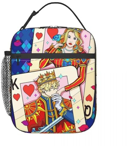 Custom Cards Poker Thermal Insulated Lunch Bag Women Portable Bento Box for Outdoor Camping Travel Storage Food Tote Bags