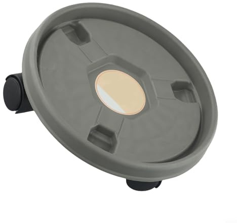 Filteilect Rullo di supporto per piante resistente, 260 mm, vassoio mobile con 3 ruote per vasi da fiori, alberi e vasi, base mobile in resina, per uso interno ed esterno (grigio)