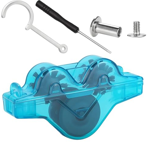 Bike Chain Cleaner, Bike Chain Scrubber and Cleaning Kit, Efficient bike Chain Tool for Bicycle Maintenance, Compact Size 13.6 x 7.5 cm, Blue