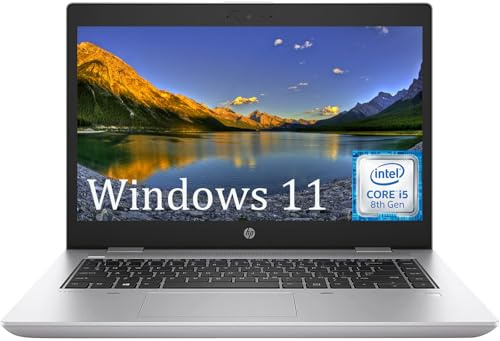 HP ProBook 640 G5 Laptop, 14-inch FHD Display, 8th Gen Core i5-8365U, 16GB RAM, 512GB SSD, Wi-FI, Qwerty Keyboard, Windows 11 Pro (Renewed)