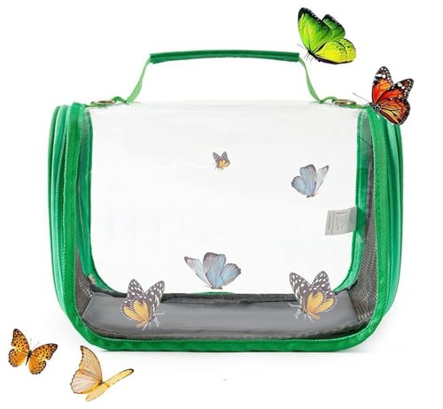Fjärilstält - med ett andningsbart handtag är lätt att observera vikbart - terrarium tillväxtlivsmiljö för fjärilar, för tonåringar, vuxna, kvinnor, män