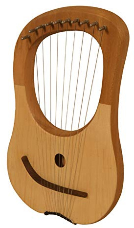 Muzikkon Lyra Harfe 10 Saiten Lacewood graviert