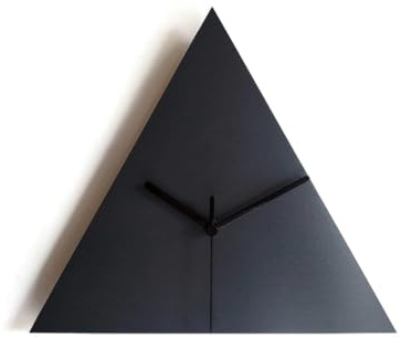 Orologio triangolare geometrico da parete piccolo silenzioso design moderno batteria stile minimal orologio antracite decorazione murale per sala studio colorato creativo italiano