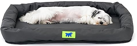 Ferplast Hundekissen Hundesofa Hundebette für Große Hunde Hundekorb Bezug Orthopädisches Hundebett Hundematratze Waschbar Hundematte Wasserdicht 61 x 46 x 5 cm. Schwarz