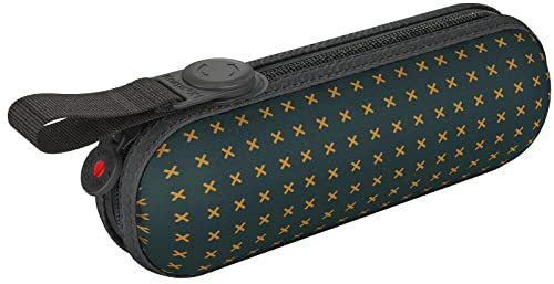 Knirps X1 Super Mini Taschenschirm 2Cross mit ecorepel-Technologie - Green