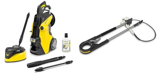 Kärcher Hochdruckreiniger K 7 Premium Smart Control Home & TLA 4 Teleskopstrahlrohr (für Fläche in Höhen von bis zu 5 Metern, kompatibel mit Allen Kärcher Hochdruckreinigern K2 bis K7), Schwarz