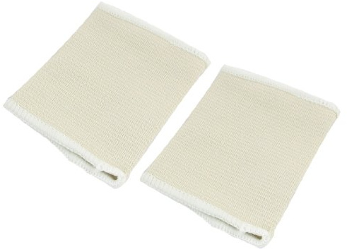 Ruilogod 2 PCS Beige Banda Elástica Jersey Soporte de Muñeca PRUEBA DE PROTECTOR