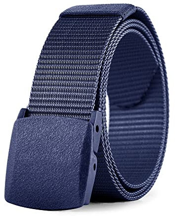 FOOOZ Automatische Schnalle Nylongürtel Männliche Armee Taktischer Gürtel Herren Militär Taille Segeltuchgürtel Kummerbunde Für Frauengeschenke,Blau,125cm