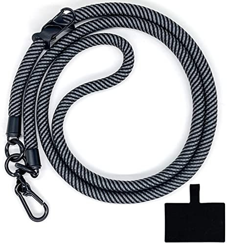 HIRANE Thick Rope Cell Phone Lanyard Spacer, Anti Theft Phone Strap, Adjustable Crossbody Phone Strap, Universal Crossbody Patch Phone Lanyards, for All Smartphone (42)