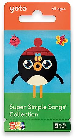 Yoto: Super Simple Songs Collection en inglés – 4 Tarjetas con mis primeras Canciones en inglés sin Pantallas. Música Divertida para Jugar, Cantar y Viajar. Compatible con Player y Mini Todo-en-Uno.