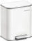 SONGMICS Kitchen Bin, 20L Pedal Bin, Steel Trash Bin, Soft-Close Lid, Stays Open, Inner Bucket, Wide Non-Slip Pedal, Cloud White LTB542W02