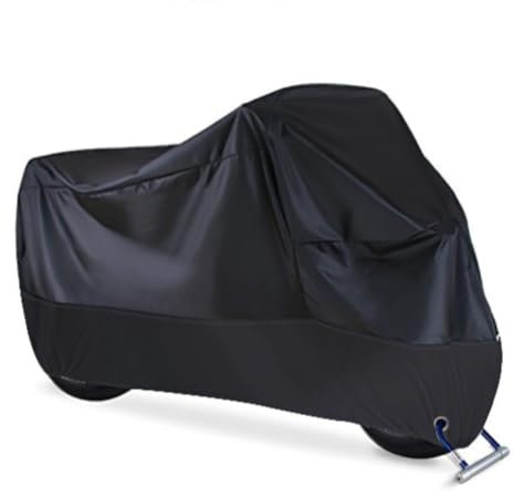 AZITS Motorradabdeckung für Kawasaki Vulcan 650 S VN650,Wasserdicht Motorrad Abdeckplanemit Motorrad Garage Plane UV-Beständige Reißfeste,A/Black-XXXL