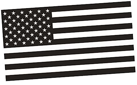 TOPPERFUN 6St Amerikanische Flagge Auto aufkleber schwarz-weiße amerikanische flagge Aufkleber für Dirtbikes Autoaufkleber SUV-Aufkleber Karosserie Aufkleber Geländewagen Applikationen PVC