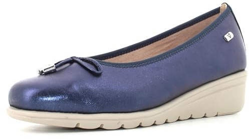 Valleverde Donna Mocassino con Zeppa VS10330 Blu Taglia 40 Blu