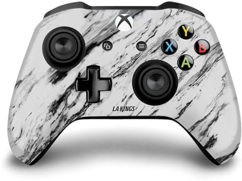Head Case Designs Offizielle NHL Marmor Los Angeles Kings Vinyl Haut Gaming Aufkleber Abziehbild Abdeckung kompatibel mit Xbox One S/X Controller