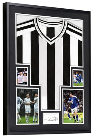 UXENI Trikotrahmen 60 × 80cm aus Aluminium Bilderrahmen für Fußballtrikots | Bilderrahmen für Trikot mit Foto- und Unterschriftsfeld,Trikotrahmen Fußball,Geschenk für Fußballtrikot-Sammler