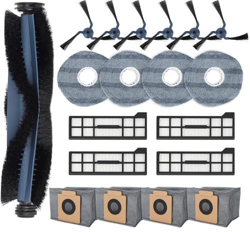 Feilifan 20 PCS Accessories for Eufy X10 Pro Omni Robot Vacuum Cleaner | Replacement Parts Main Brush, Side Brush, Washable Filter, Mop Cloths, Dust Bag, for X10 Pro Omni Robot Vacuum Cleaner