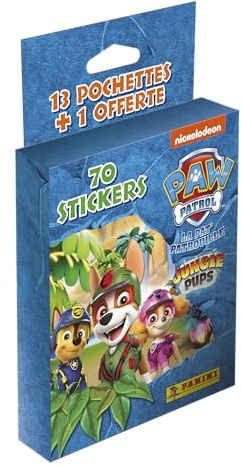 PANINI LA PAT'PATROUILLE Mission Jungle Blister 13 Pochettes + 1 Offerte