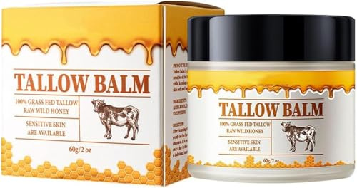Tallow Honey Balm Body Lotion, Body Moisturiser for Whole Body, Face, Hand, Leg, Nourish Smooth Body Cream, Repair Barrier Face Moisturiser,Body Moisturiser for Dry Skin. (1)