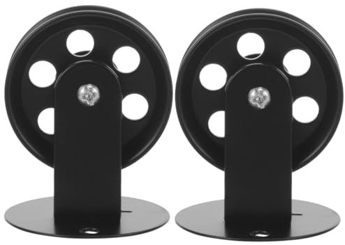 TOPBATHY 2St Kronleuchter Zubehör Retro Styles Retro cade Deckenleuchte Zubehör Pendelleuchte hausdeko Riemenscheibe Flaschenzug Lampenrolle Seilzug Kabelseilbefestigung Eisen Black