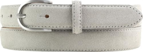 BELTINGER Damen-Gürtel aus Veloursleder 2,5 cm | Velour-Ledergürtel für Damen 25mm | Wildleder-Gürtel mit runder Gürtelschließe